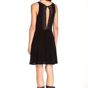Free People Black 'Lady Jane' Dress Textured Lace